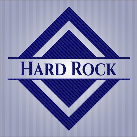 Hard Rock jean or denim emblem or badge background