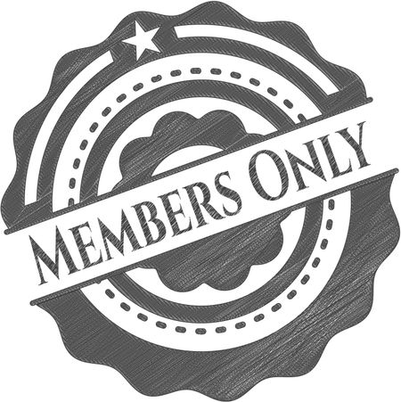 Members Only pencil strokes emblem