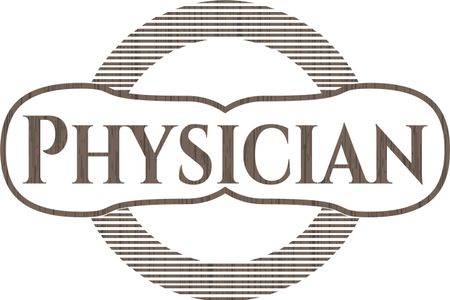 Physician wood emblem. Retro