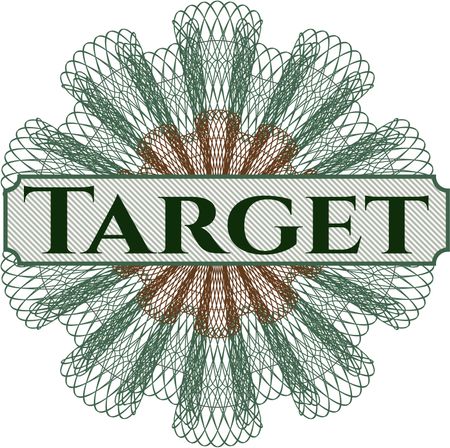 Target rosette or money style emblem