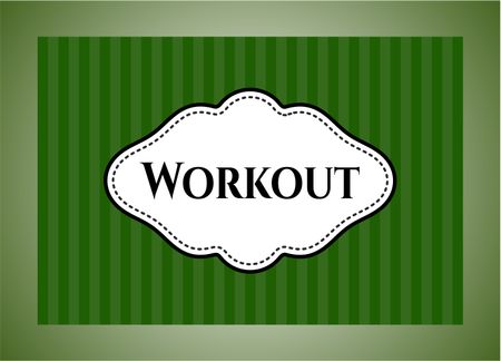 Workout colorful card