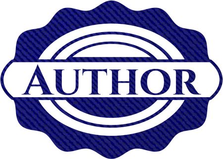 Author emblem with jean high quality background