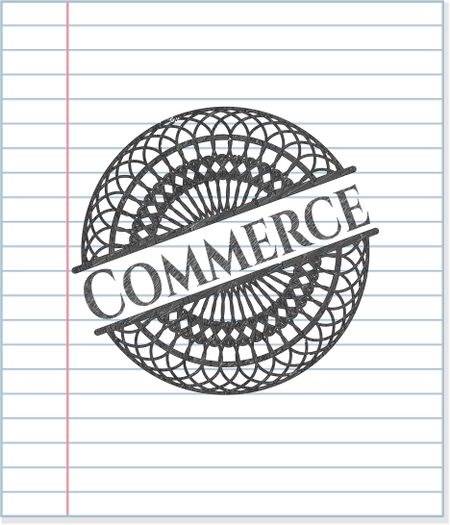Commerce drawn with pencil strokes