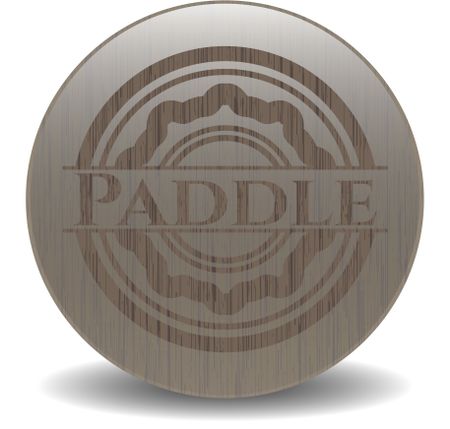 Paddle retro style wood emblem