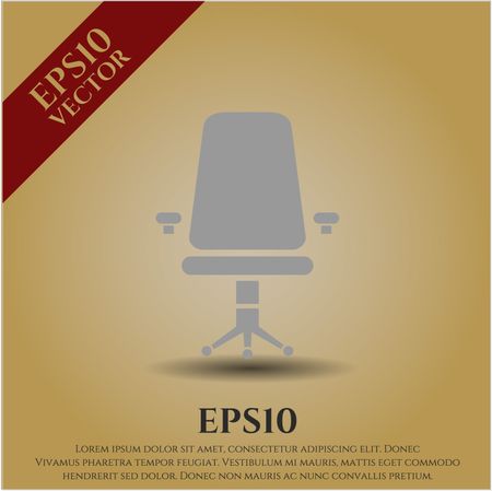 office chair icon vector symbol flat eps jpg app web