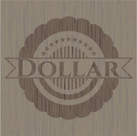 Dollar vintage wood emblem