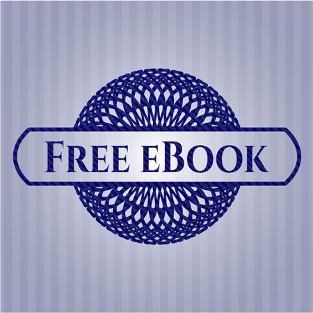 Free eBook badge with jean texture