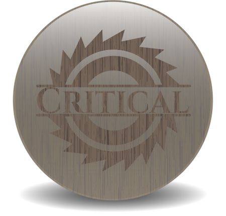 Critical vintage wood emblem