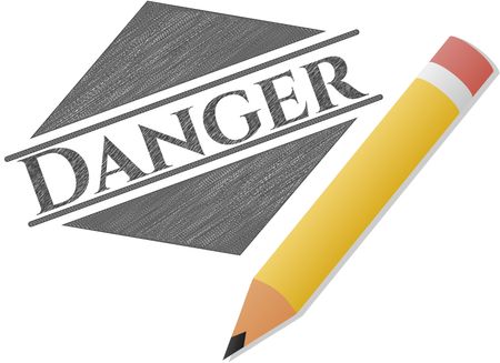 Danger pencil emblem