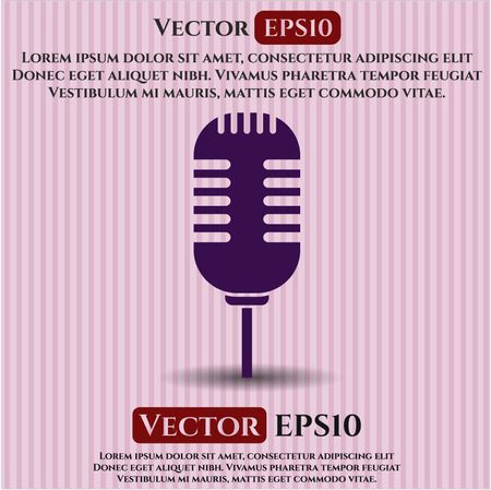 microphone icon vector symbol flat eps jpg app web concept