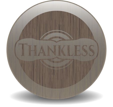 Thankless wood icon or emblem