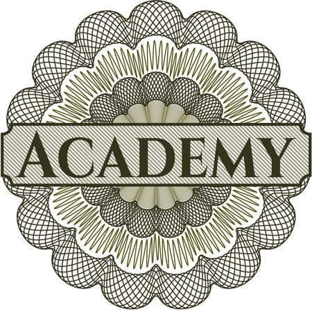 Academy inside a money style rosette