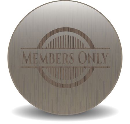 Members Only retro wood emblem