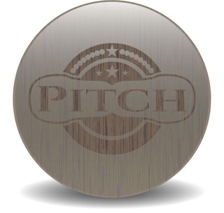 Pitch retro style wood emblem