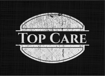 Top Care with chalkboard texture