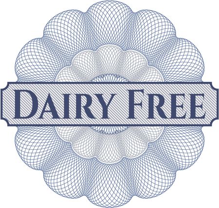 Dairy Free rosette or money style emblem