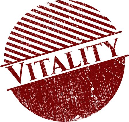 Vitality rubber stamp with grunge texture