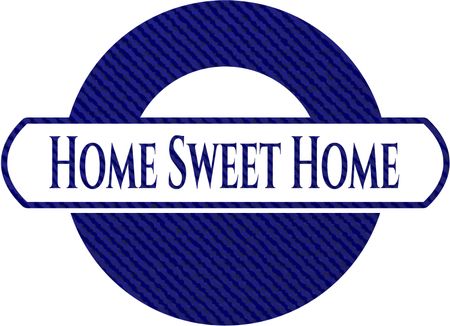 Home Sweet Home with denim texture