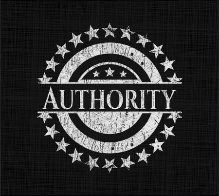 Authority written with chalkboard texture