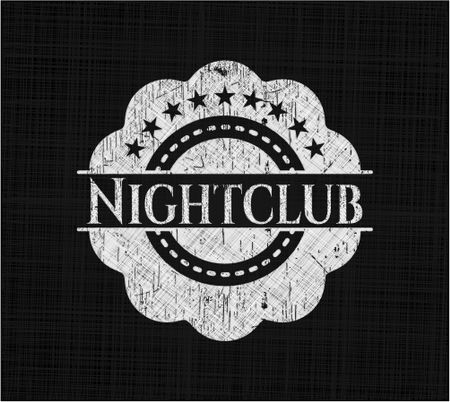 Nightclub written with chalkboard texture