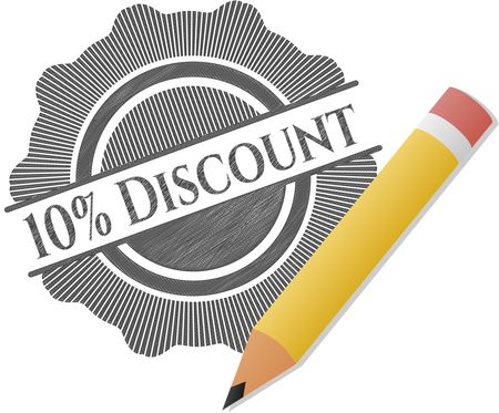 10% Discount pencil draw
