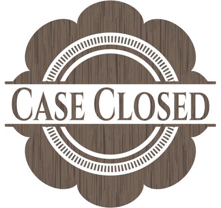 Case Closed realistic wooden emblem