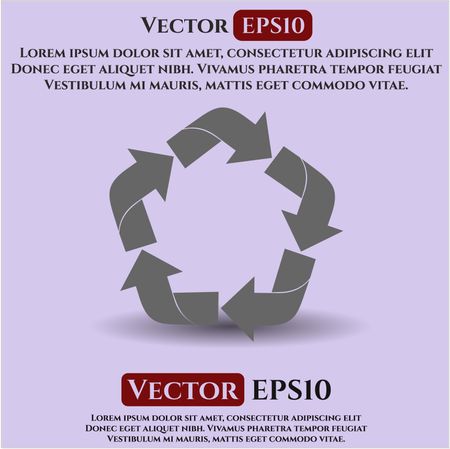 recycle icon vector symbol flat eps jpg app web concept website