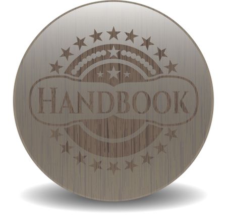 Handbook vintage wood emblem