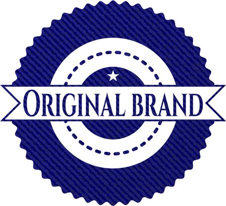 Original Brand badge with jean texture