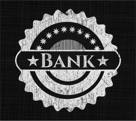 Bank written with chalkboard texture