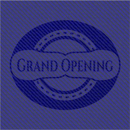 Grand Opening denim background