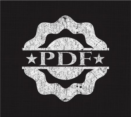 PDF chalk emblem, retro style, chalk or chalkboard texture