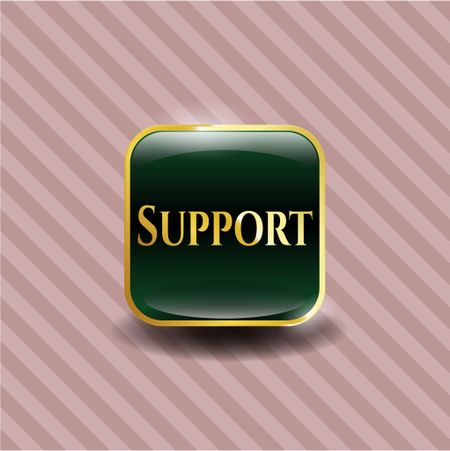 Support gold shiny badge