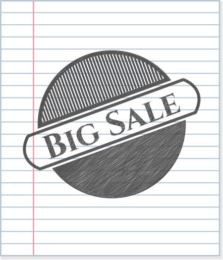 Big Sale draw with pencil effect