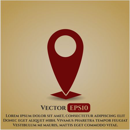 map pointer icon vector symbol flat eps jpg app web