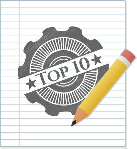 Top 10 with pencil strokes