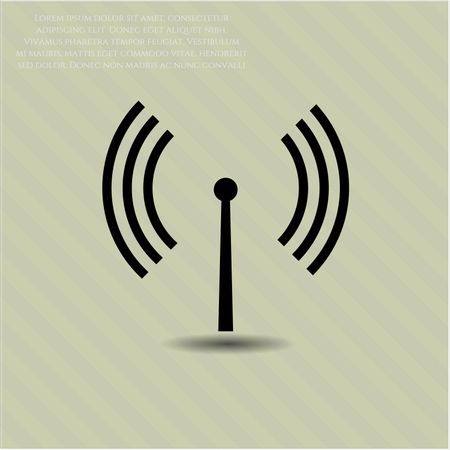 Antenna signal icon or symbol