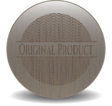 Original Product wood icon or emblem
