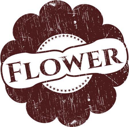 Flower rubber grunge texture stamp