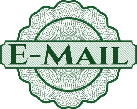 Email written inside rosette