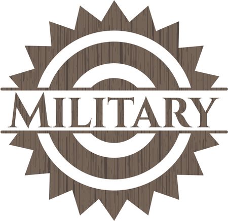 Military realistic wooden emblem