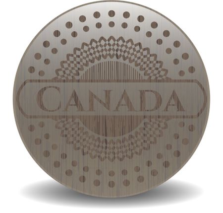 Canada vintage wooden emblem