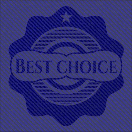 Best Choice emblem with denim high quality background