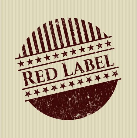 Red Label rubber texture