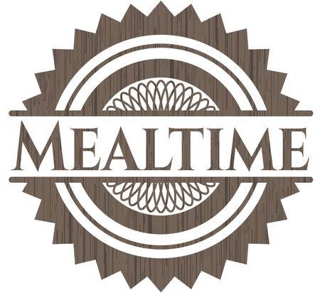 Mealtime wood emblem. Retro