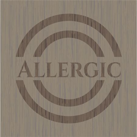 Allergic wood emblem. Retro
