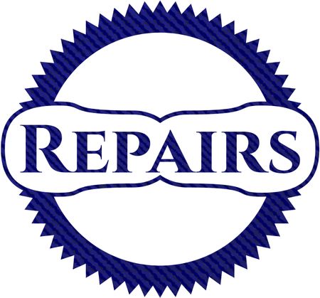 Repairs denim background