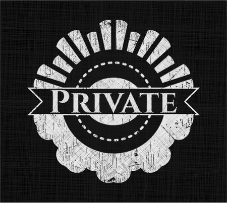 Private on chalkboard