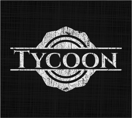 Tycoon chalkboard emblem on black board