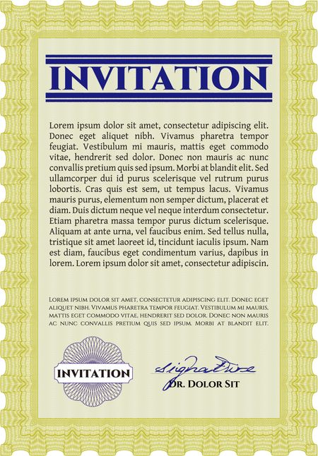Formal invitation. Good design. With background. Customizable, Easy to edit and change colors. 